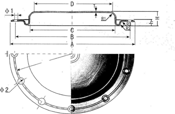 5 - 1500mm Yağa Dayanıklı Pnömatik Valf Diyafram Eskime Direnci