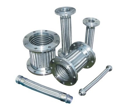 Paslanmaz çelik esnek DN 1/4-12 inç Montaj Flange ile kovalanmış metal hortum