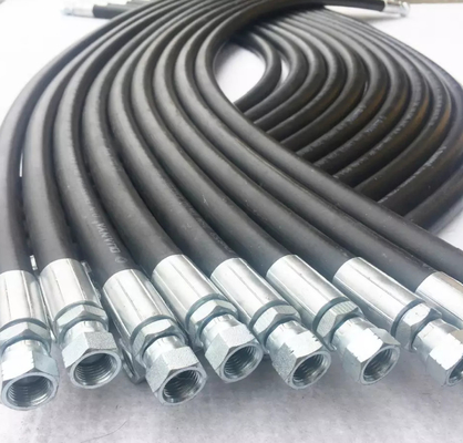 Tekstil Takviye Hidrolik Kauçuk Hortum Yağ Borusu Düşük Basınç Dayanımı SAE100 R6 EN854 R6